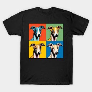 Pop Retro Whippet Art  - Cute Puppy T-Shirt